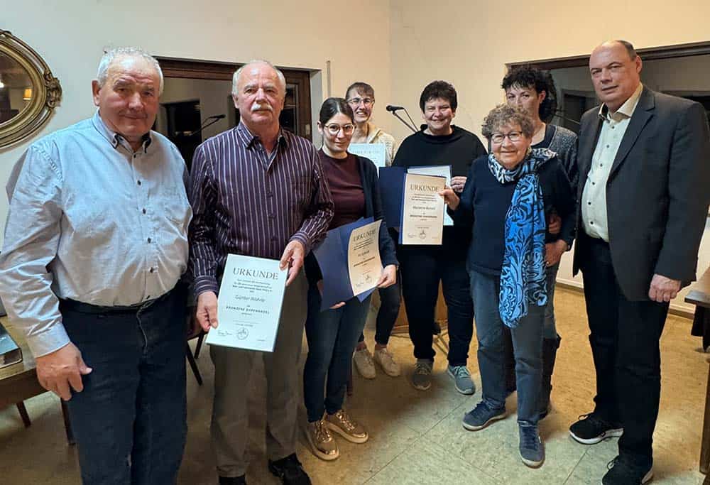 Ehrung für 25 Jahre Mitgliedschaft