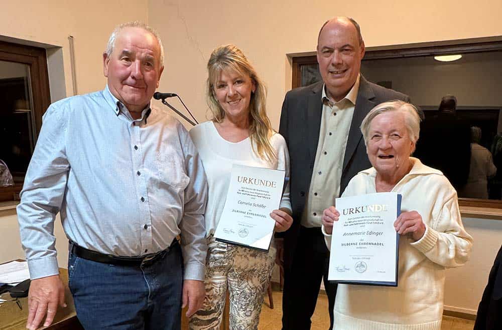 Ehrung für 40 Jahre Mitgliedschaft